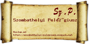 Szombathelyi Pelágiusz névjegykártya